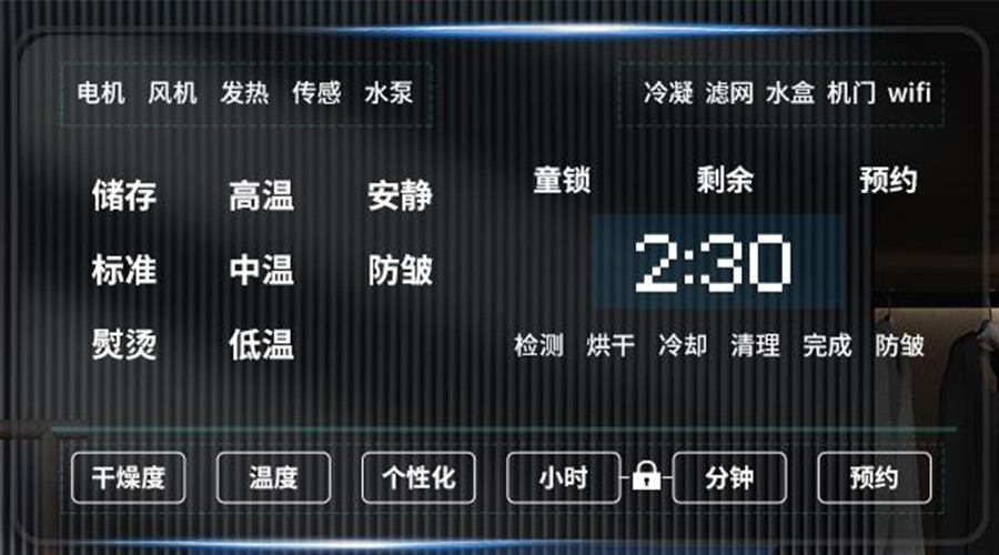 冷凝衣物烘干機擁有獨立大屏，實現(xiàn)智能快速烘干！