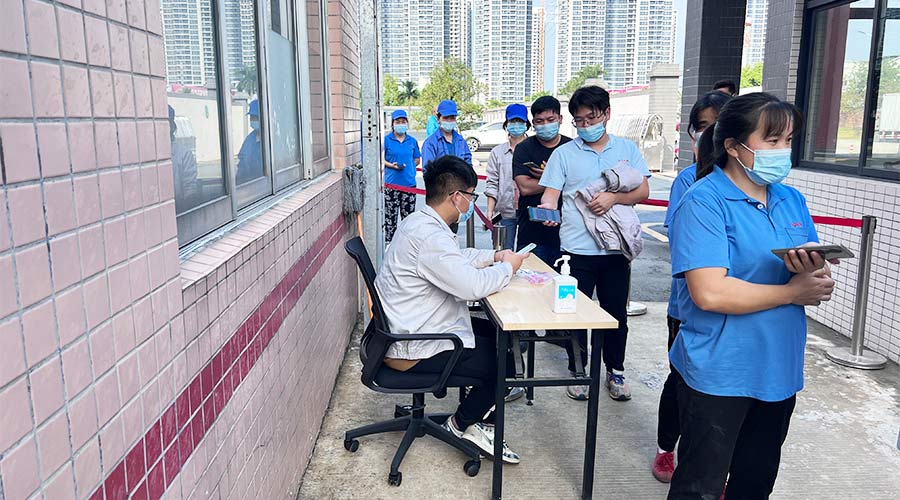 迅速防疫！金環(huán)電器積極配合醫(yī)護(hù)人員上門測(cè)核酸！