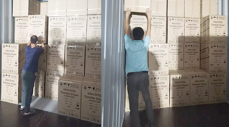 講效率！快速完成英國客戶Electriq衣物烘干機裝柜出貨任務(wù)