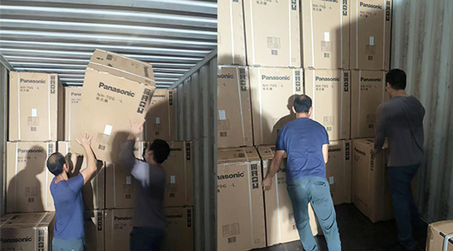 春節(jié)放假沖刺！加速度完成客戶松下衣物烘干機(jī)裝柜發(fā)貨