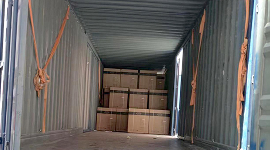 100臺(tái)12kg滾筒衣服烘干機(jī)裝柜完畢！順利出貨